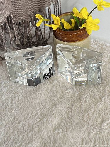 VTG Mikasa Crystal Triangular Candle Stick Holders (1 of 10)