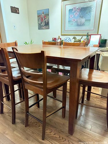 Tall Dining table and set of 8 chairs (1 of 3)