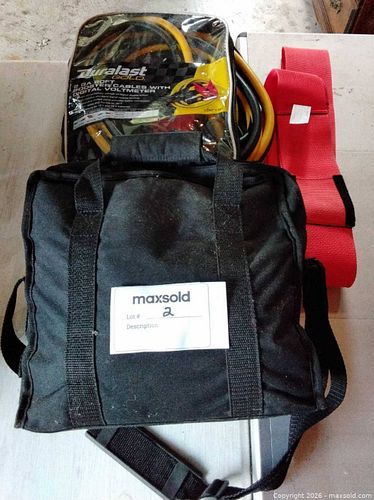 Duralast 2 GA 20 ft Booster Cables, Tow Strap & Tool Kit (1 of 6)
