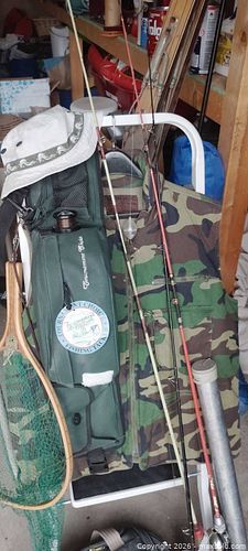 Fishing Gear Lot with Rods, Reels, Tackle Bags (1 of 3)