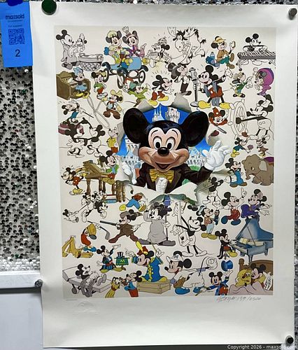1988 Disney Mickey Mouse Limited Edition Serigraph by Boyer Signed #139/2500  (1 of 14)