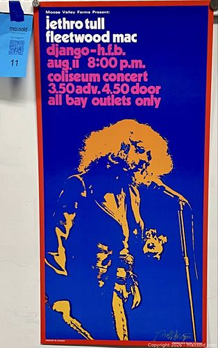 Signed Bob Masse Jethro Tull Fleetwood Mac Concert Poster (1 of 9)