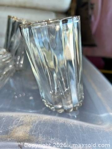 "Topsy Turvy" Slanted Highball Glasses (L14) (1 of 4)