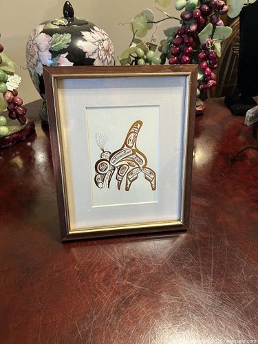 Bill Reid West Coast Indigenous “Skaana” Killer Whale Framed Print (1 of 4)