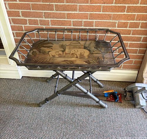 Y2K Faux Bamboo Tray Table (1 of 6)