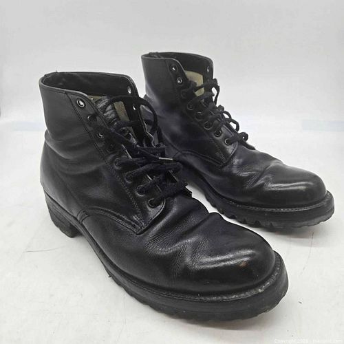 Vintage RCMP Leather Combat Field Boots Vibram Montagna Sole Size 10 F (1 of 9)