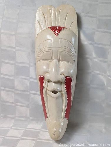 Hand Carved Mask Painted Decor (1 of 11)