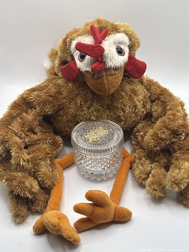     2-Piece Collectible Lot – Folkmanis Chicken Puppet & Ornate Trinket Box (1 of 6)