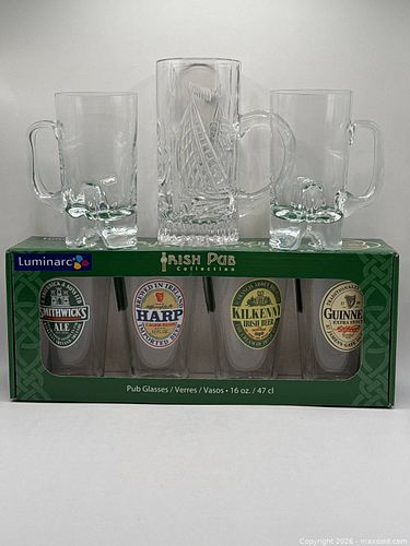 Vintage Bar Beer Glass Sampler Set with 4 in Original Box (1 of 10)