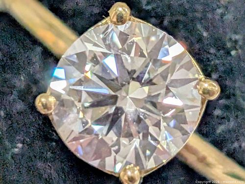 10K(1.82g)Lab Diamond(1.5ct)Ring,size6.5 (1 of 5)