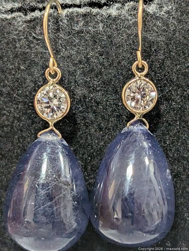10K Sapphire(32.2ct)&Lab Dia(0.65ct) (1 of 4)