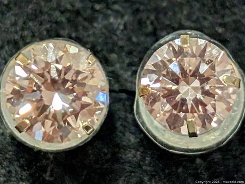 14K Gold Lab Diamond(0.80ct)Earring  (1 of 4)