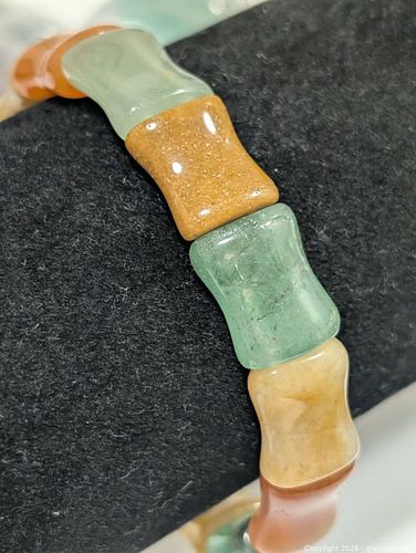 Bamboo Shape Jade Gemstone Stretchable  (1 of 4)