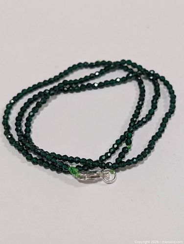 Silver Crystal Faceted Beads,16" (1 of 3)