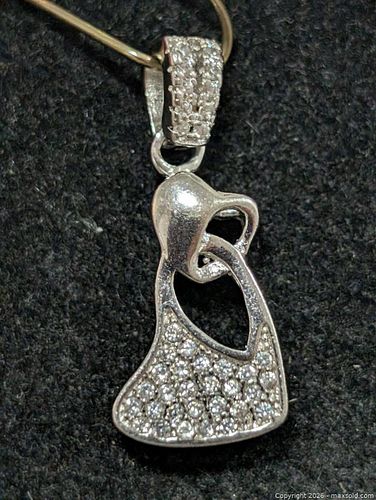 Silver CZ Pendant  (1 of 3)