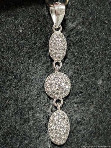 Silver CZ Pendant  (1 of 3)