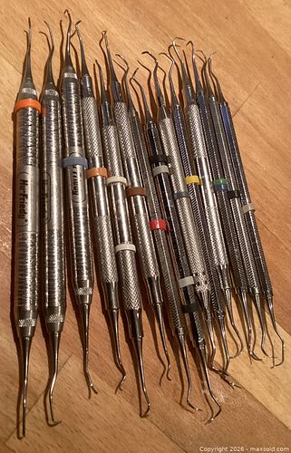 Set of 14 Stainless Steel Dental Instruments (Hu-Friedy & Generic) (1 of 3)