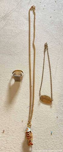 Gold-Filled & Gold Tone Necklace, ID Bracelet and Signet Ring (1 of 13)