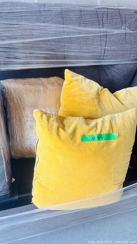 4 yellow Sofa Cushions (1 of 4)