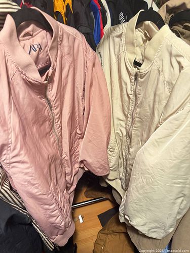 2 Zara Girls' Bomber Jacket Size 13-14 / 164 Pink & Cream (1 of 7)