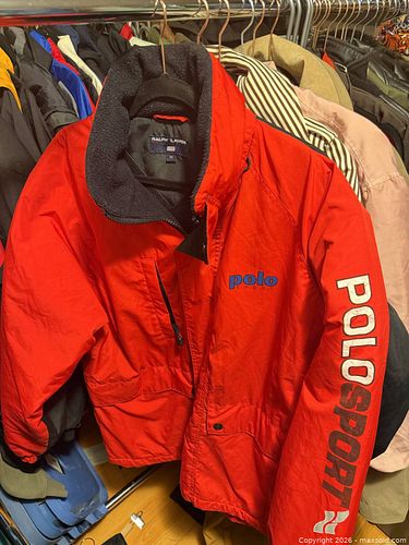Sport Red Windbreaker Jacket, M (1 of 8)