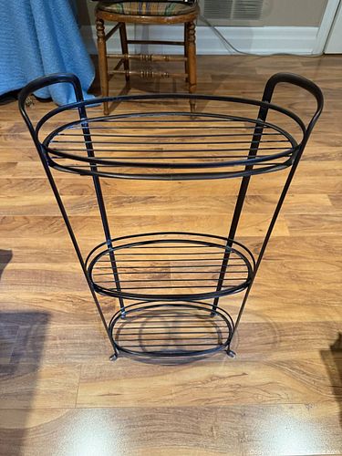 Black Metal 3-Tier Medium Industrial Shelf (1 of 5)