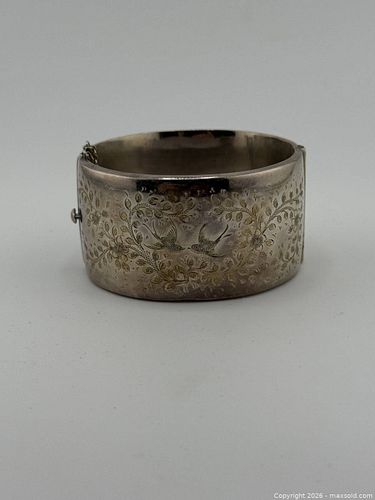 Large antique sterling bracelet (1 of 4)