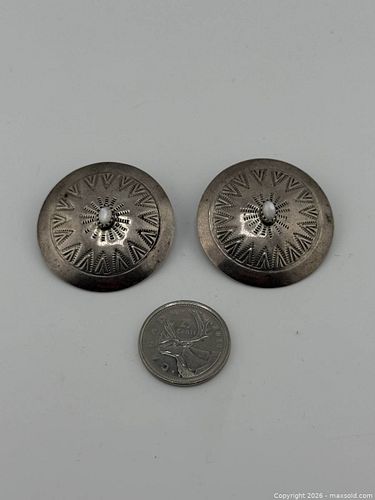 Sterling Navajo earrings  (1 of 2)