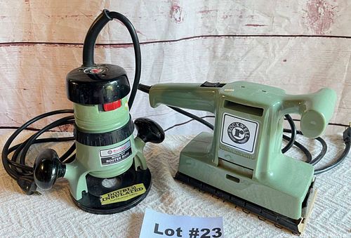 Vintage Mid-Century Power Tool Duo — Router & Sander-Rockwell  (1 of 14)