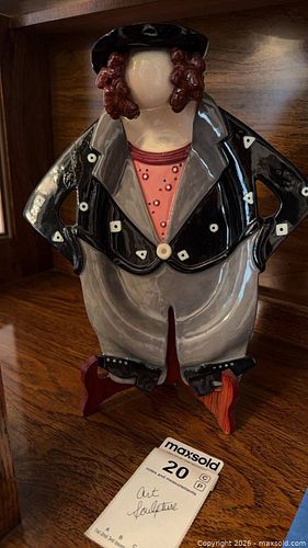 Signed Ceramic Decorative Sculpture Black/Gray/Pink/Brown DR (1 of 6)