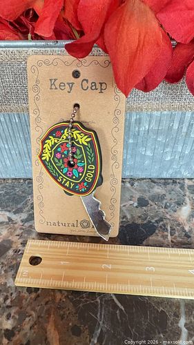 Natural Life Multicolor Rubber Key Cap Keychain KCP072 (1 of 3)