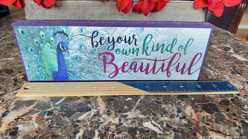 Wooden Multicolor Horizontal Wall Sign, 12 in (1 of 4)