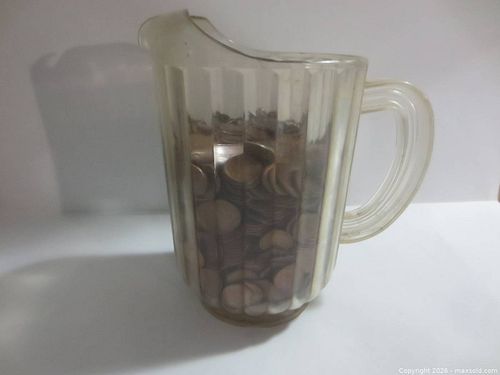 Jug of Canadian Pennies (1 of 3)