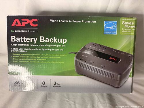APC 550VA / 330W Battery Backup UPS with 8 Outlets (1 of 3)