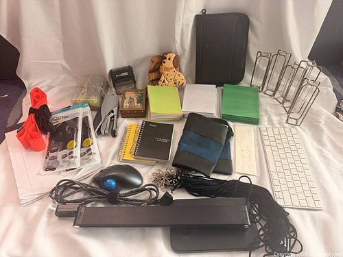 Assorted Office & Home Decor Lot with Notebooks and Keyboard (1 of 5)