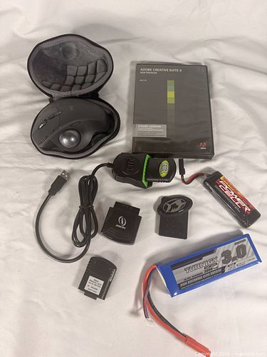 Lot: Logitech Trackball Mouse, Adobe CS4, Turnigy 3000mAh LiPo & Accessories (1 of 4)