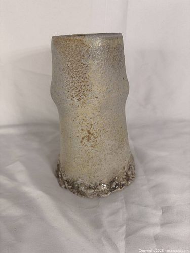 Medium Handmade Ceramic Stoneware Vase (Beige/Tan) (1 of 5)