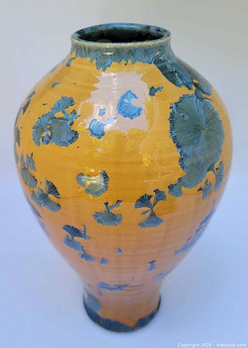 Large Gabriel Crystalline Pottery Pender Island Handmade Ceramic Vase (1 of 4)