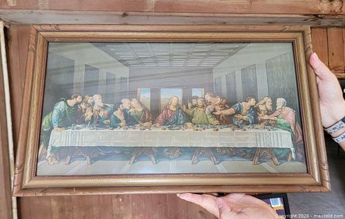 Vintage Framed Last Supper Print  (1 of 4)