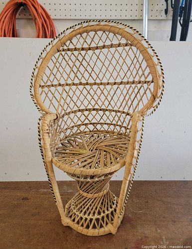 Vintage Wicker Doll Chair  (1 of 4)