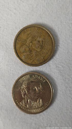 P Sacagawea & D John Adams Dollar Coins (1 of 2)