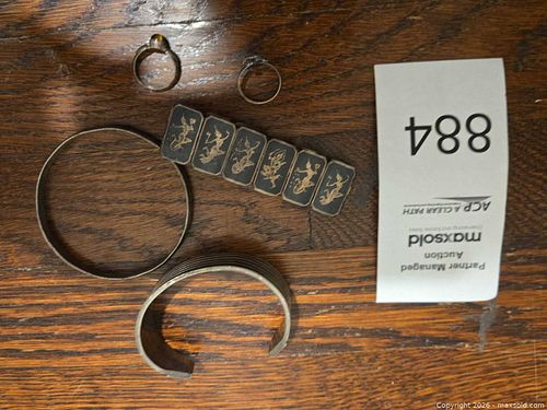 Vintage Mexican Sterling Silver Jewelry Set - Rings & Bracelets (1 of 7)