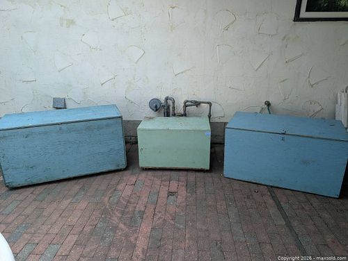 3x Blue/Green Wooden Storage Chests  (1 of 7)