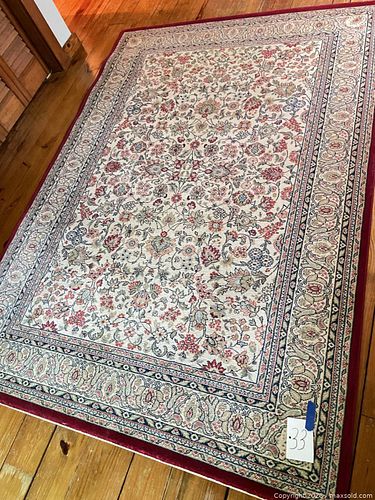 Persian/Oriental Area Rug 90 x 63, Ivory Red Blue (1 of 7)