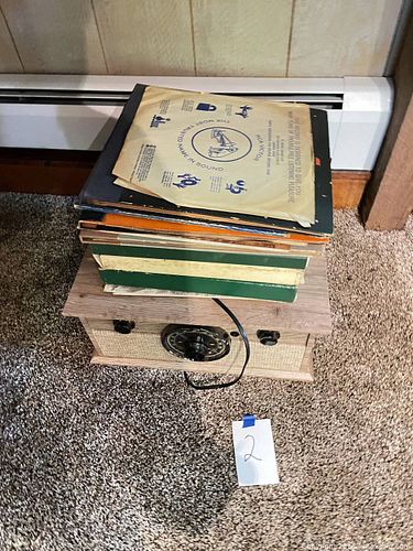 Victrola Turntable Record Player with Radio & Assorted Records (1 of 12)