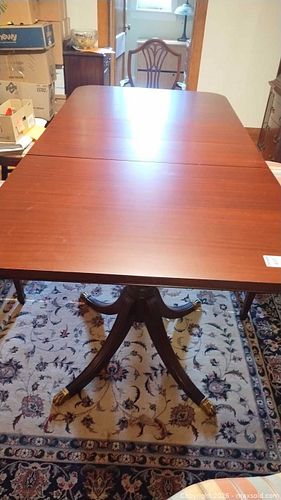 Classic Formal Mahogany Claw-Foot Dining Cherry Wood Table D  (1 of 9)
