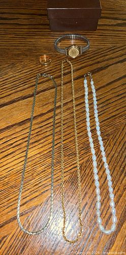 Mixed Jewelry Lot: Necklaces, Watch, Ring (1 of 12)