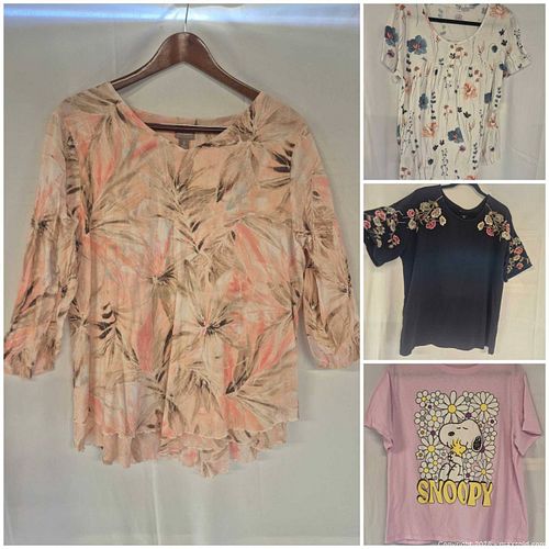 Women's Tops Lot - Chico's & Peanuts, Mixed Sizes, 100% Cotton (1 of 8)
