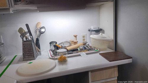 Assorted Kitchen Utensils Lot - Stainless Steel, Wood, Plastic B (1 of 10)