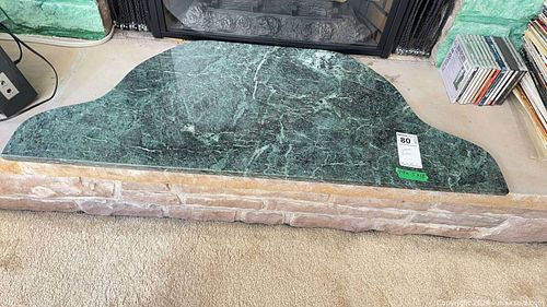 Green Marble Fireplace Mantel Shelf C (1 of 5)